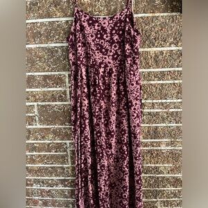 Pink and purple floral dress